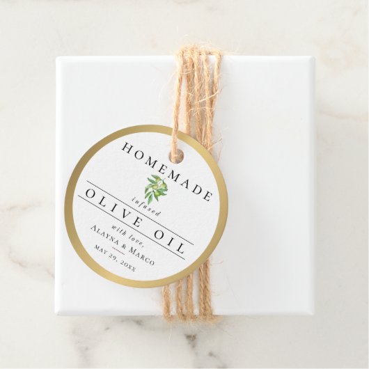 Olivenölhochzeit Geschenkanhänger (Beispiel)