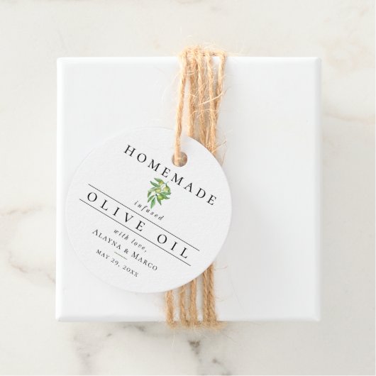 Olivenölhochzeit Geschenkanhänger (Beispiel)