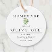 Olivenölhochzeit Geschenkanhänger (Vorderseite)