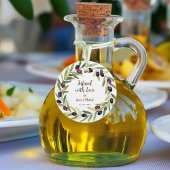 Olivenölkranz mit Liebe-Foliage Geschenkanhänger