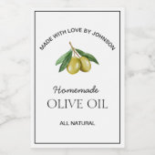 Olivenöllabel Weinetikett (Einzelnes Label)