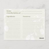 Olivenölrezekarte Postkarte (Rückseite)