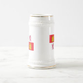 Olivenölseifen-und Leon-Flaggen-Tasse Bierglas (Mittel)