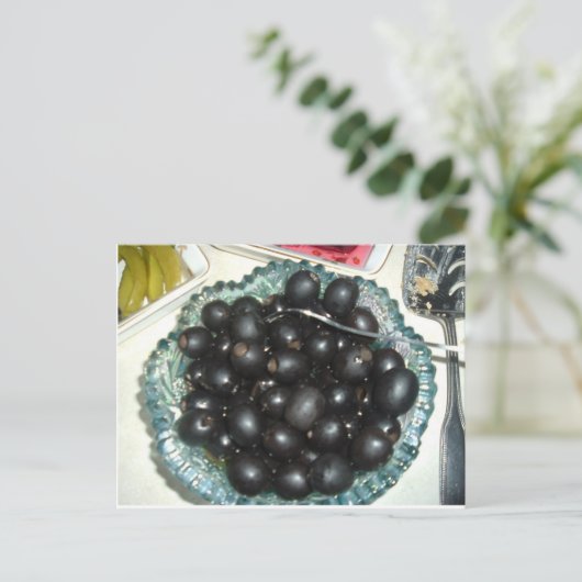 Olivenpostkarte Postkarte (Stehend Vorderseite)