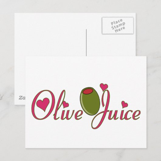 Olivensaft Postkarte (Vorne/Hinten)