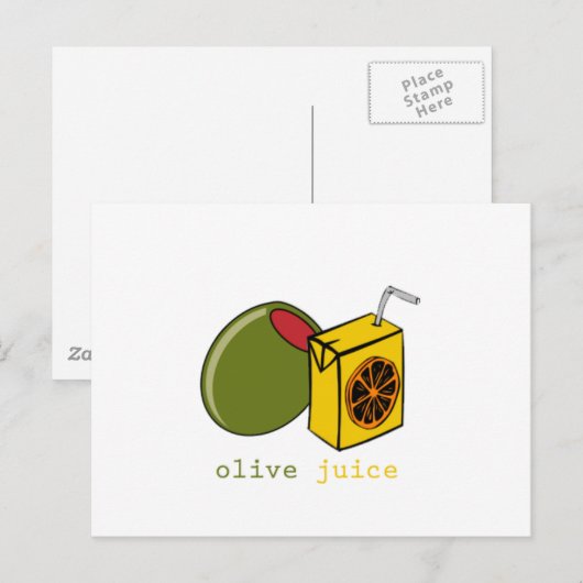 Olivensaft Postkarte (Vorne/Hinten)