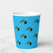 Olivenspinnbecher Pappbecher (Rückseite)