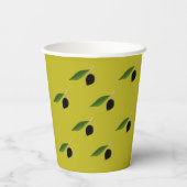 Olivenspinnbecher Pappbecher (Rückseite)