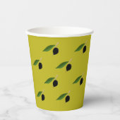 Olivenspinnbecher Pappbecher (Vorderseite)