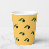 Olivenspinnbecher Pappbecher (Rückseite)