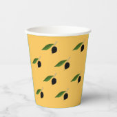 Olivenspinnbecher Pappbecher (Vorderseite)