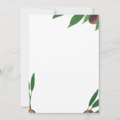 Oliventlaupe, moderne Babydusche Einladung (Rückseite)