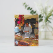 Olivenverkäufer - französischer Markt Postkarte (Stehend Vorderseite)