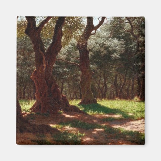 Olivenwald in Cap Saint Martin Magnet (Vorne)
