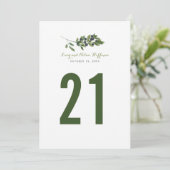 Olivenweg | Hochzeitsfeier Tischnummer (Stehend Vorderseite)