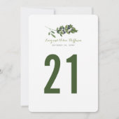 Olivenweg | Hochzeitsfeier Tischnummer (Vorderseite)