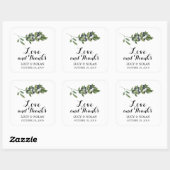 Olivenweg | Vielen Dank Quadratischer Aufkleber (Blatt)