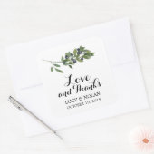 Olivenweg | Vielen Dank Quadratischer Aufkleber (Umschlag)