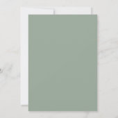 Olivenweiße Hochzeit Einladung (Rückseite)