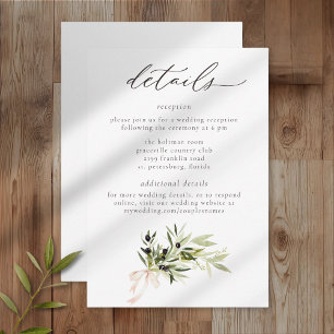 Olivenzweig-Aquarell-Elegante-Minimalistische-Hoch Begleitkarte