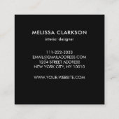 Olivenzweig beruflich quadratische visitenkarte (Rückseite)