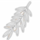Olivenzweig Blatt Aufkleber (Vorderseite)