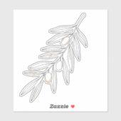 Olivenzweig Blatt Aufkleber (Blatt)