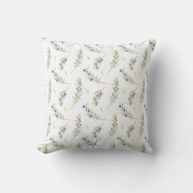 Olivenzweig Botanical Minimal Kissen (Vorderseite)
