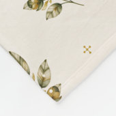 Olivenzweig Botanischer Wurfdecke Fleecedecke (Ecke)