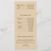 Olivenzweig: Ein Hochzeitsprogramm für toskanische Programm (Rückseite)