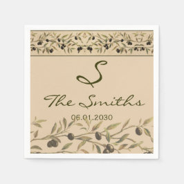 Olivenzweig: Eine Hochzeit toskanischer Touch Serviette