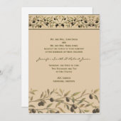 Olivenzweig: Eine toskanische Touch lädt zu Hochze Einladung (Vorne/Hinten)