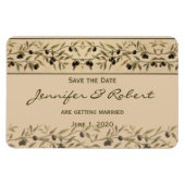 Olivenzweig: Eine toskanische Touch Save the Date Magnet (Horizontal)