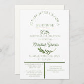 Olivenzweig - Einladung (Vorne/Hinten)