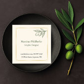 "Olivenzweig elegant" Visitenkarte