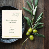 "Olivenzweig elegant" Visitenkarte