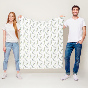 Olivenzweig Elegante Botanik Fleecedecke