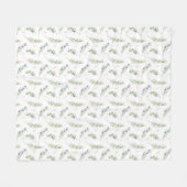 Olivenzweig Elegante Botanik Fleecedecke (Vorderseite (Horizontal))