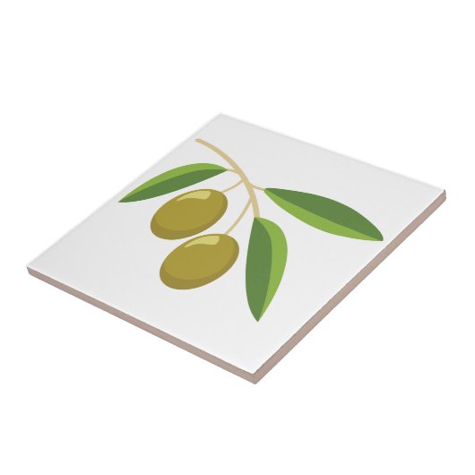 Olivenzweig Fliese (Seite)