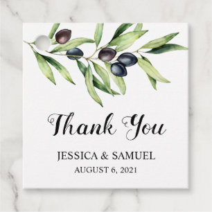 Olivenzweig Hochzeit Danke Geschenkanhänger