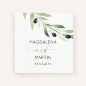 Olivenzweig Hochzeitsbuch Notizblock (Vorderseite)