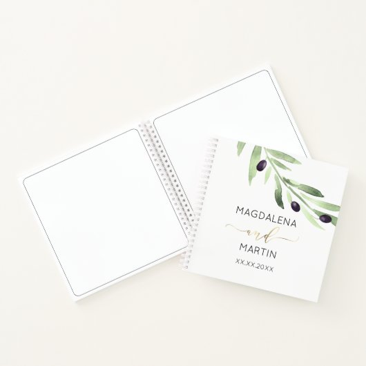 Olivenzweig Hochzeitsbuch Notizblock (Innenseite)