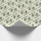 Olivenzweig in Olive Geschenkpapier (Ecke)