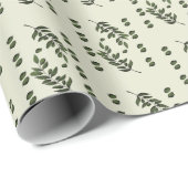 Olivenzweig in Olive Geschenkpapier (Rolleneckpunkt)
