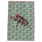 Olivenzweig in Olive Mittlere Geschenktüte (Rückseite)