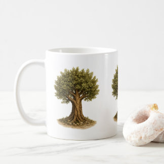 Olivenzweig-Kaffeetasse | Rustikales mediterranes Kaffeetasse