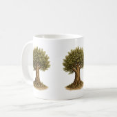 Olivenzweig-Kaffeetasse | Rustikales mediterranes  Kaffeetasse (Vorderseite Links)