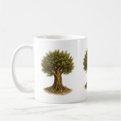 Olivenzweig-Kaffeetasse | Rustikales mediterranes  Kaffeetasse (Links)
