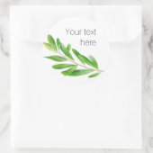 Olivenzweig mit Blätter Runder Aufkleber (Tasche)