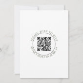 Olivenzweig Mittelmeercharme QR Code Hochzeit Einladung (Rückseite)